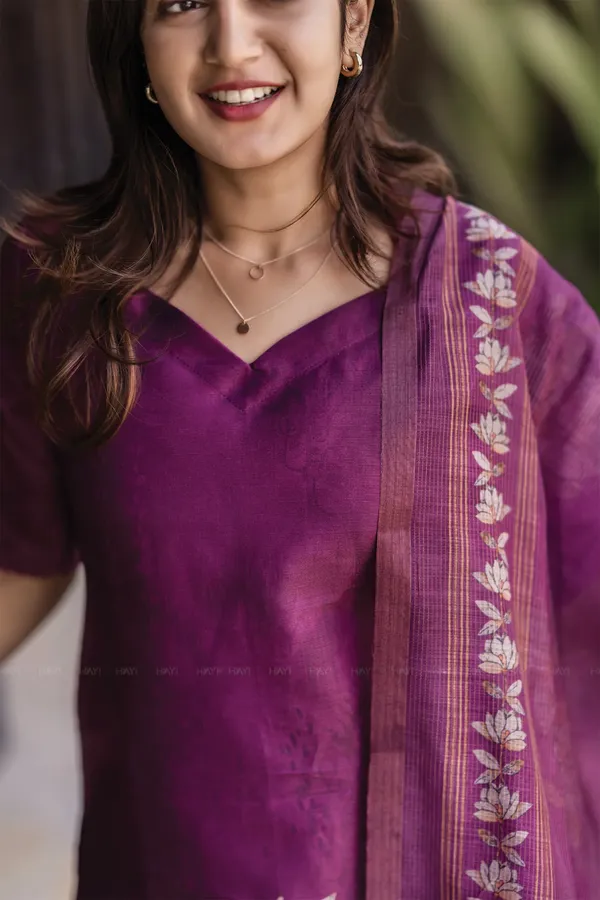 Purple_Premium_Zarna_Silk_2-Piece_Kurta_Set_With_Dupatta_Suitable_for_Girls_and_Women