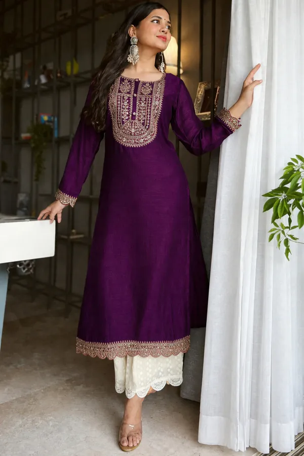 Women_Embroidered_Art_Silk_A-Line_Purple_Kurti