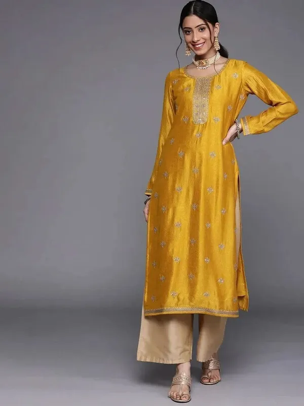 Women_Embroidered_Art_Silk_Straight_Mustard_Yellow_Kurti