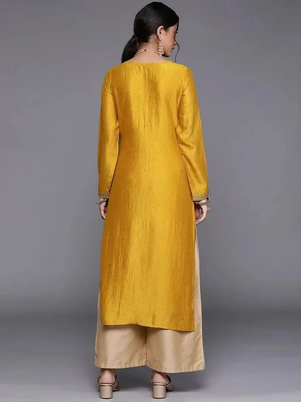 Women_Embroidered_Art_Silk_Straight_Mustard_Yellow_Kurti