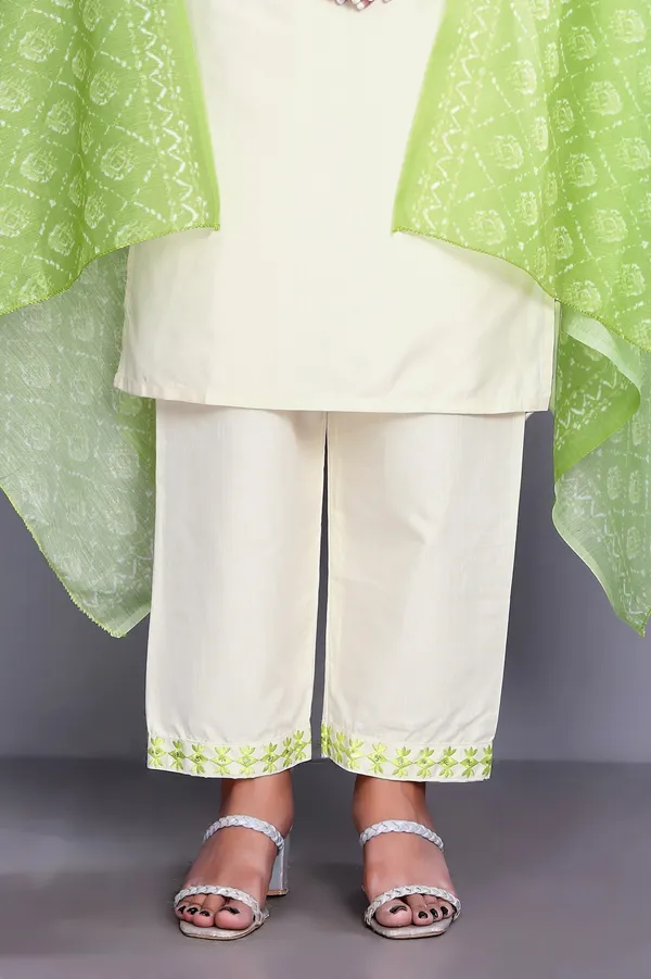 Fresh_Summer_Look_Embroidered_Kurta_Set_with_Lime_Green_Dupatta_for_Women