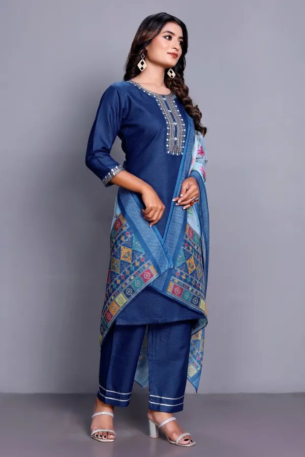 Blue_Embroidered_Traditional_Kurta_Set_with_Soft_Floral_Dupatta_for_Girls_and_Women
