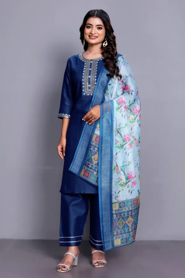 Blue_Embroidered_Traditional_Kurta_Set_with_Soft_Floral_Dupatta_for_Girls_and_Women