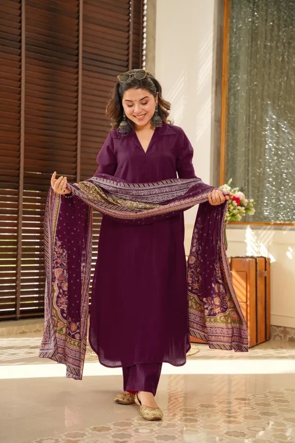 Wine_Purple_Kurta__Set_With_Printed_Dupatta_|_Festive_Ethnic_Wear_Suit_|_Traditional_Indian_Kurti_Set_for_Parties,_Wedding_and_Daily_Wear