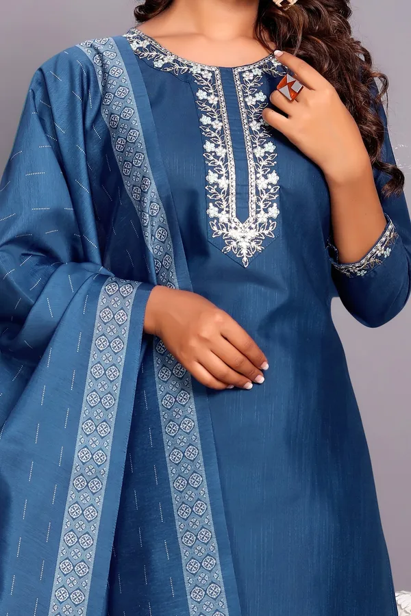Rama_Embroidered_Traditional_Kurta_Set_with_Soft_Floral_Dupatta_for_Girls_and_Women