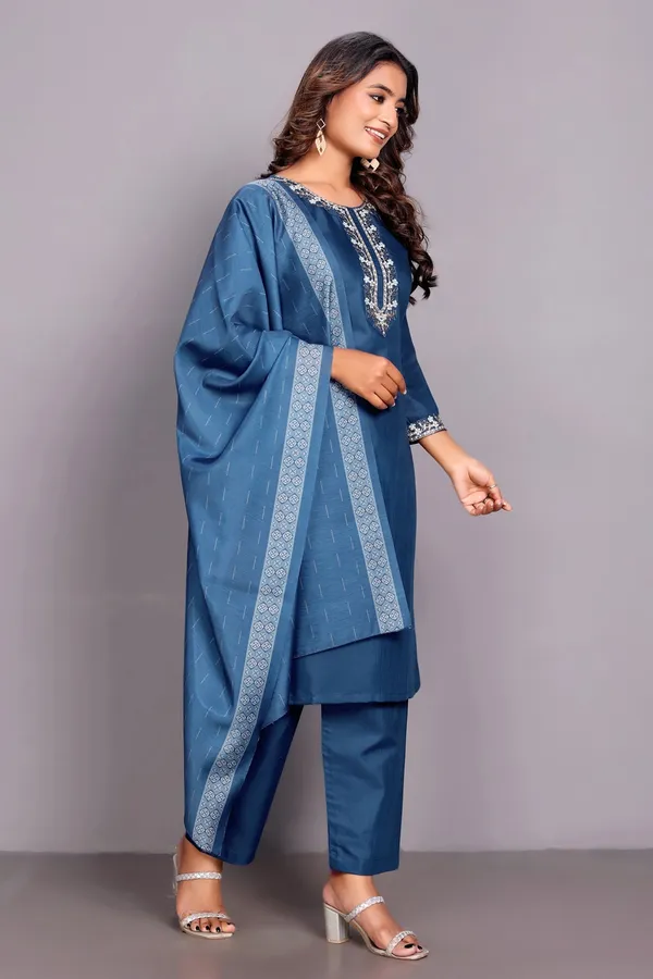 Rama_Embroidered_Traditional_Kurta_Set_with_Soft_Floral_Dupatta_for_Girls_and_Women