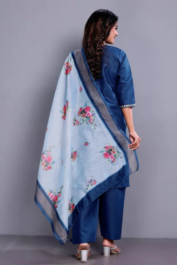 Blue_Embroidered_Traditional_Kurta_Set_with_Soft_Floral_Dupatta_for_Girls_and_Women
