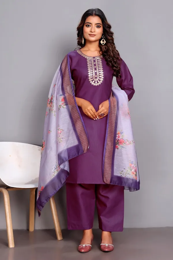 Plum_Purple_Embroidered_Traditional_Kurta_Set_with_Soft_Floral_Dupatta_for_Girls_and_Women
