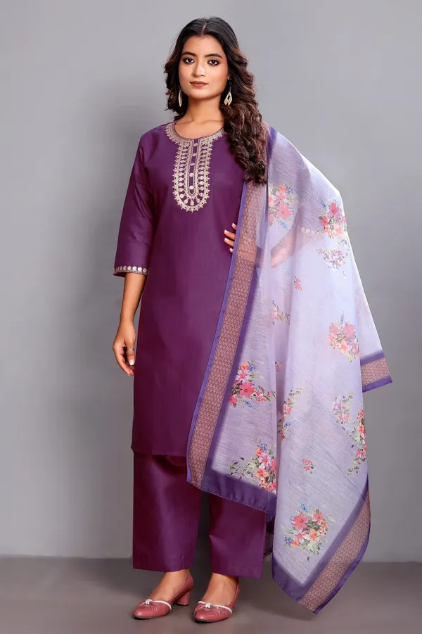 Plum_Purple_Embroidered_Traditional_Kurta_Set_with_Soft_Floral_Dupatta_for_Girls_and_Women
