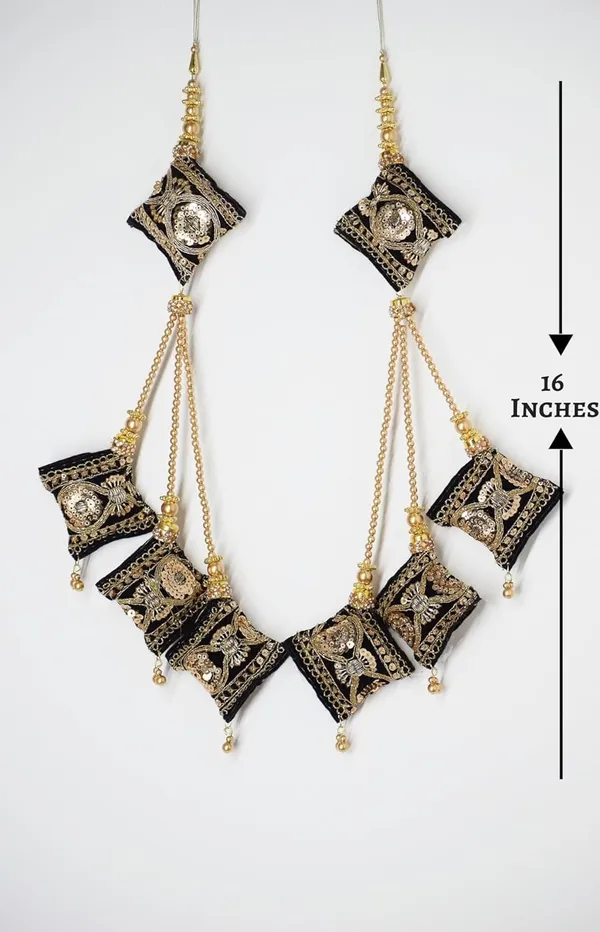 Black_Velvet_Handmade_Hanging_Tassel_Latkan_For_Heavy_Long_Lehenga_(Pack_Of_1)