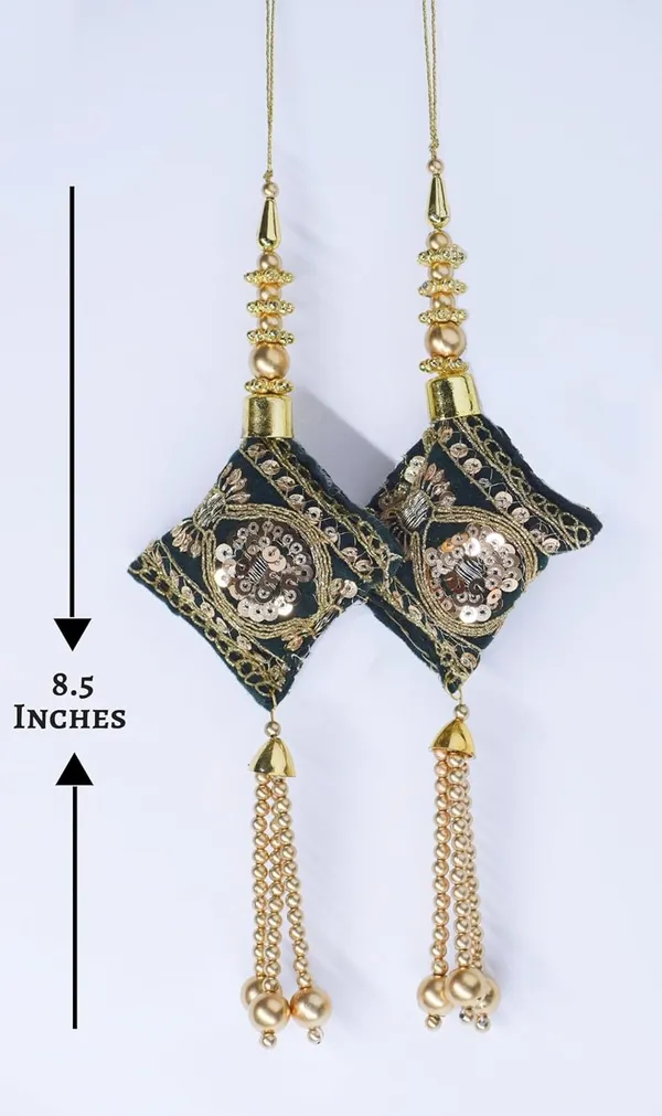 Green_Velvet_Handmade_Hanging_Tassel_Latkan_For_Heavy_Long_Lehenga_(Pack_Of_4)
