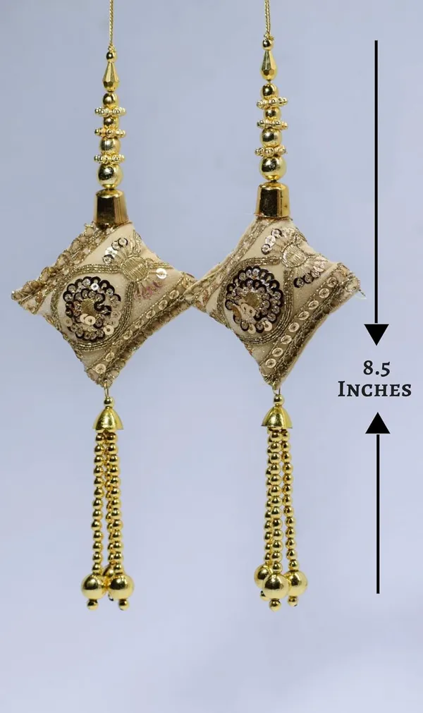 Gold_Velvet_Handmade_Hanging_Tassel_Latkan_For_Heavy_Long_Lehenga__(Pack_Of_4)