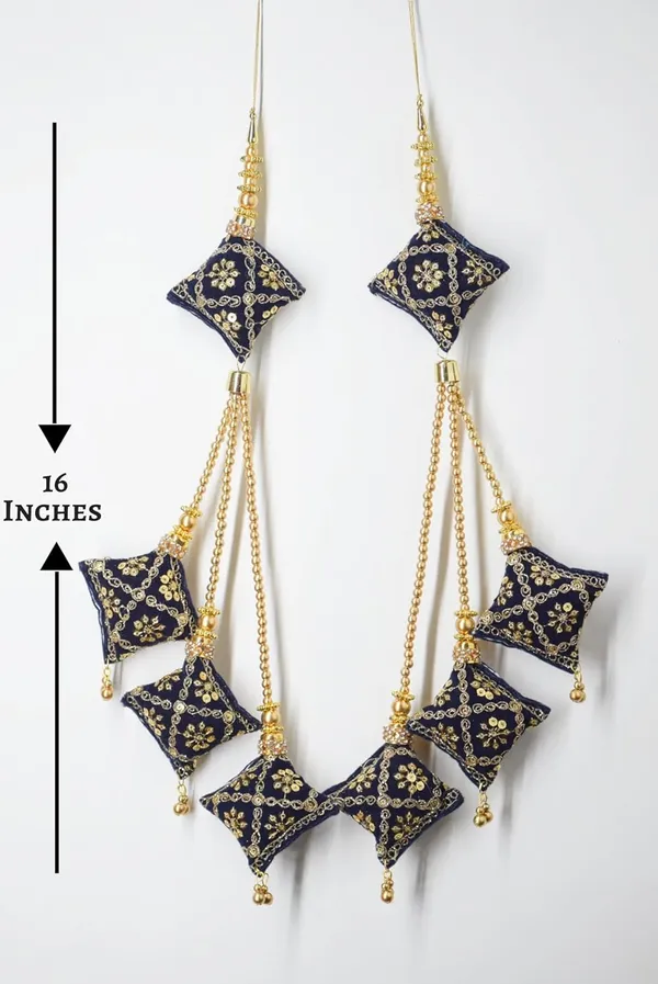 Navy_Velvet_Handmade_Hanging_Tassel_Latkan_For_Heavy_Long_Lehenga__(Pack_Of_4)