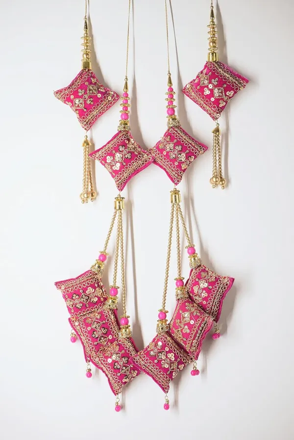 Magenta_Velvet_Fabric_Decorative_Handmade_Latkan_For_Saree_And_Lehenga_Blouse_Hanging_Tassel_Heavy__(Pack_Of_2)