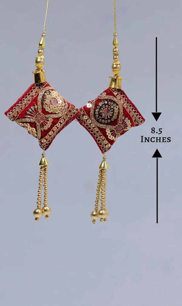 Red_Velvet_Handmade_Hanging_Tassel_Latkan_For_Heavy_Long_Lehenga__(Pack_Of_4)
