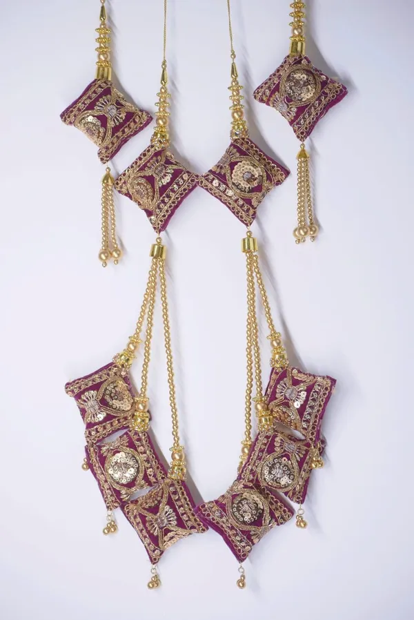 Wine_Velvet_Fabric_Decorative_Handmade_Latkan_For_Saree_And_Lehenga_Blouse_Hanging_Tassel_Heavy_(Pack_Of_2)