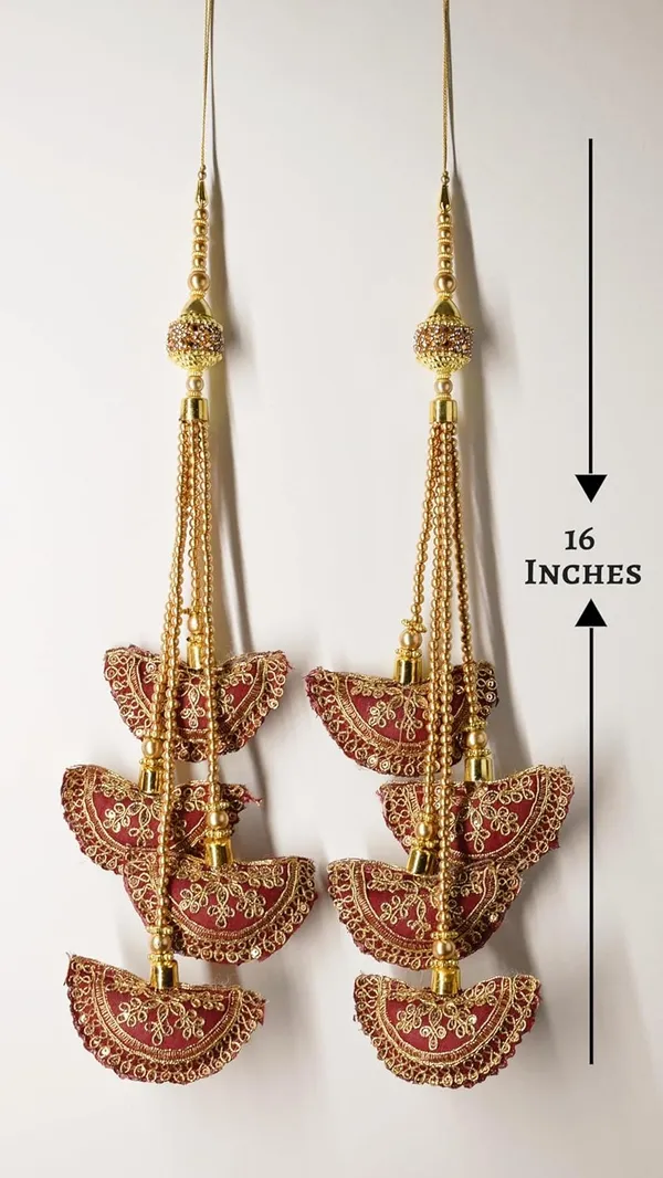 Maroon_Synthetic_Handmade_Ethnic_Long_Hanging_Latkan_For_Lehenga_Designer_Work_Tassels_For_Saree,_Blouse_And_Bridal_Wedding_(Pack_Of_4)