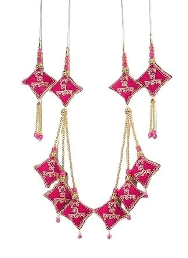 Magenta_Pink_Velvet_Bridal_Latkan_With_Long_Lehenga_&_Blouse,_Strong_&_Durable,_Classic_Style,_4_Count,_Female,_Brooch_Pin_(Pack_Of_4)