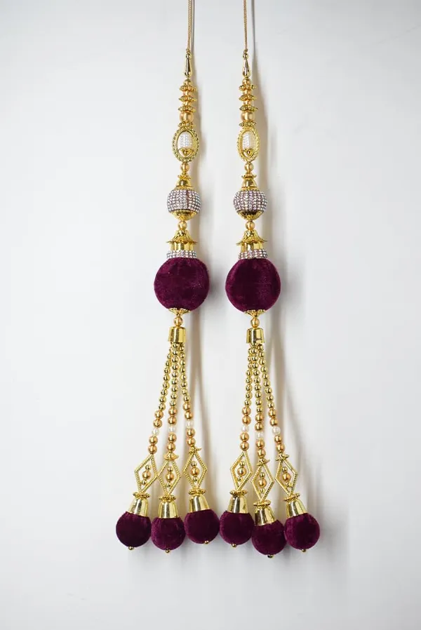 Wine_Long_Bridal_Heavy_Latkan_Tassel_For_Lehenga_(Pack_Of_2)