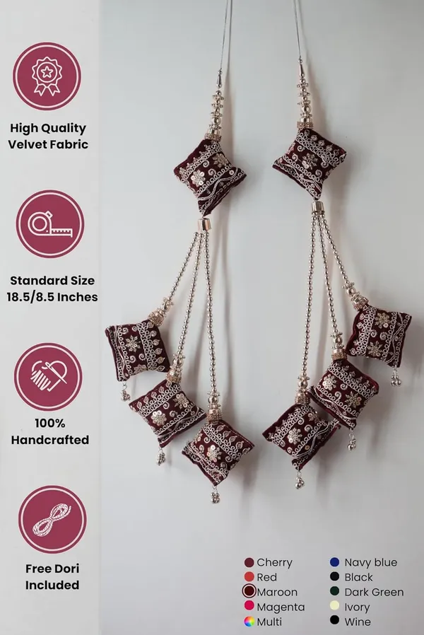 Multi_Handmade_Ethnic_Hanging_Tassel_For_Lehenga_Saree_Blouse_Kurti_Hanging_Latkan_(Pack_Of_2)