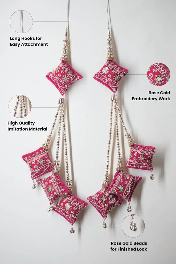 Magenta_Handmade_Ethnic_Hanging_Tassel_For_Lehenga_Saree_Blouse_Kurti_Hanging_Latkan_(Pack_Of_4)