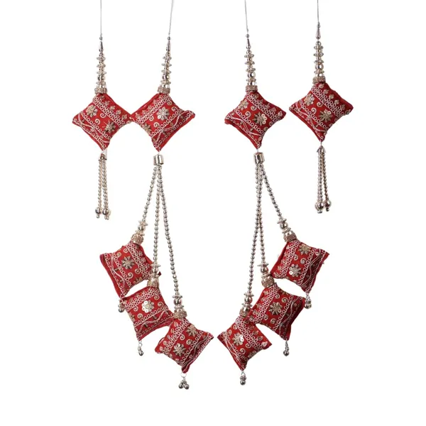 Red_Handmade_Ethnic_Hanging_Tassel_For_Lehenga_Saree_Blouse_Kurti_Hanging_Latkan_(Pack_Of_4)