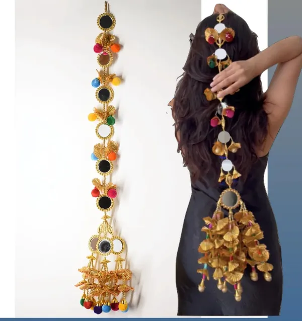 Multi_Hair_Jewellery_For_Choti_Jadai_Billai_Set_For_Wedding_Bridal_Mirror_Paranda_Braid_Extension_(Pack_Of_1)