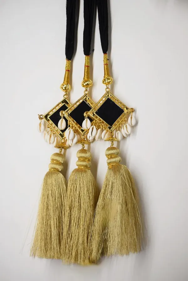 Golden_Big_Square_Mirror_Zari_Handmade_Elegant_Punjabi_Choti_Paranda_Braid_Extension_(Pack_Of_2)
