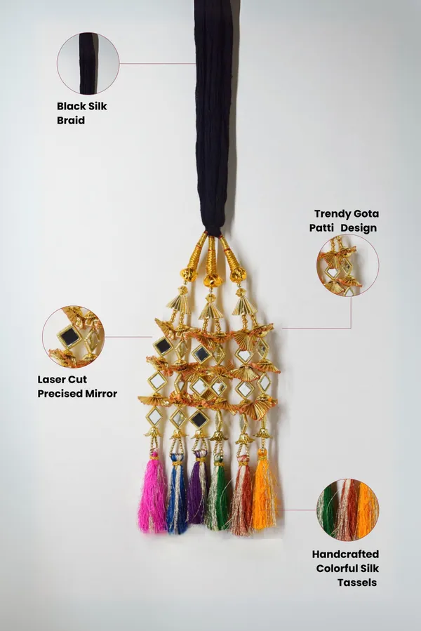 Golden_Tassel_Mirror_Handmade_Elegant_Punjabi_Choti_Paranda_Braid_Extension_For_Women