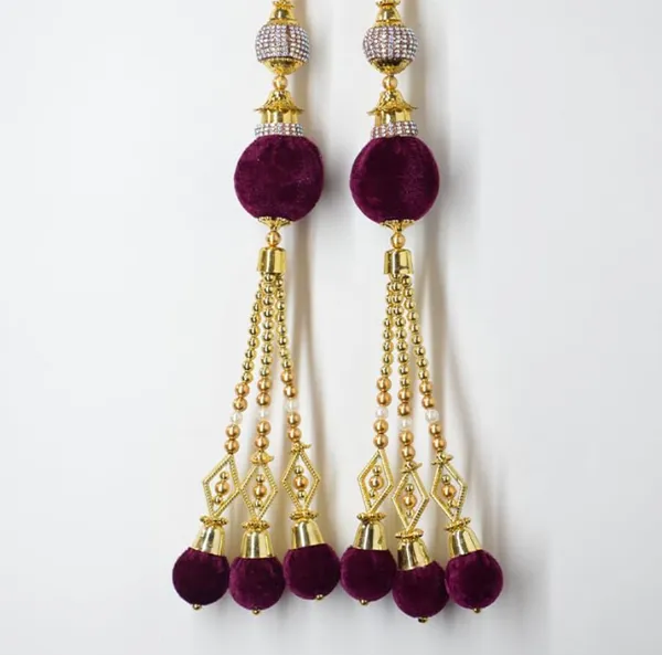 Wine_Long_Bridal_Heavy_Latkan_Tassel_For_Lehenga_(Pack_Of_2)