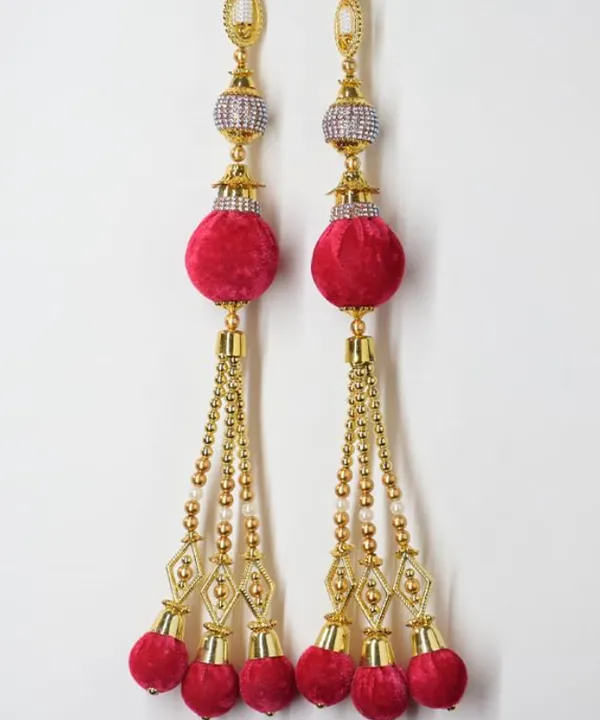 Magenta_Long_Bridal_Heavy_Latkan_Tassel_For_Lehenga_(Pack_Of_1)
