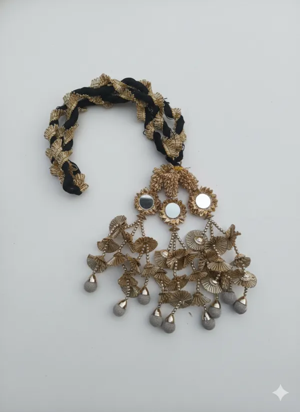 Rose_Gold_Bridal_Heavy_Paranda_With_Round_Mirror_&_Gota_Flower_Work_For_Women