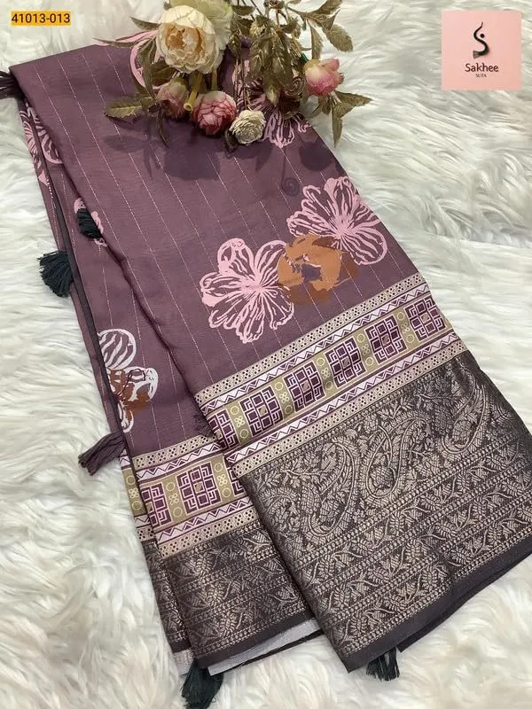Chocolate_Moss_Crepe_Silk_Saree_For_Women