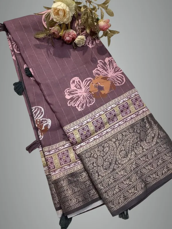 Chocolate_Moss_Crepe_Silk_Saree_For_Women