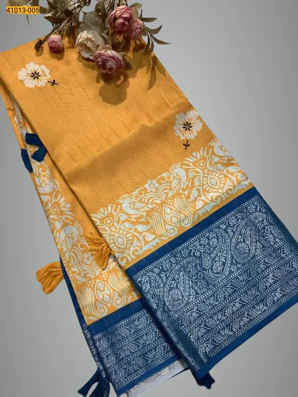 Yellow_Moss_Crepe_Silk_Saree_For_Women