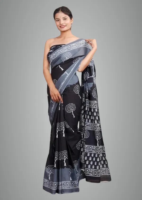 Black_&_Grey_Mulmul_Cotton_Saree_For_Women