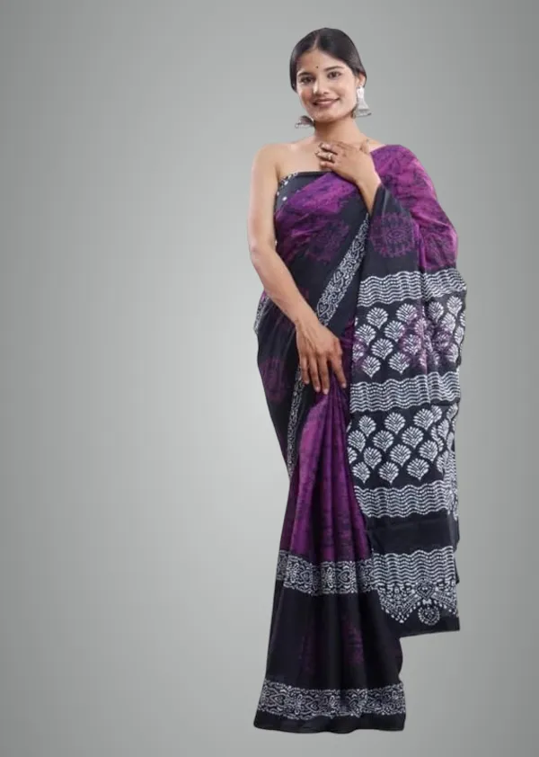 Violet_Mulmul_Cotton_Saree_For_Women