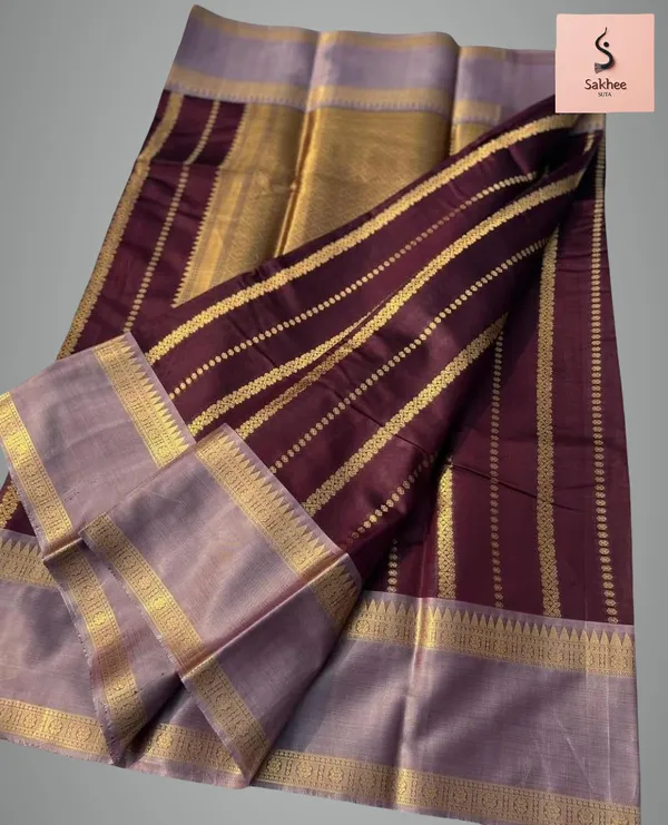 Chocolate_Banarasi_Semi_Katan_Soft_Silk_Saree_For_Women