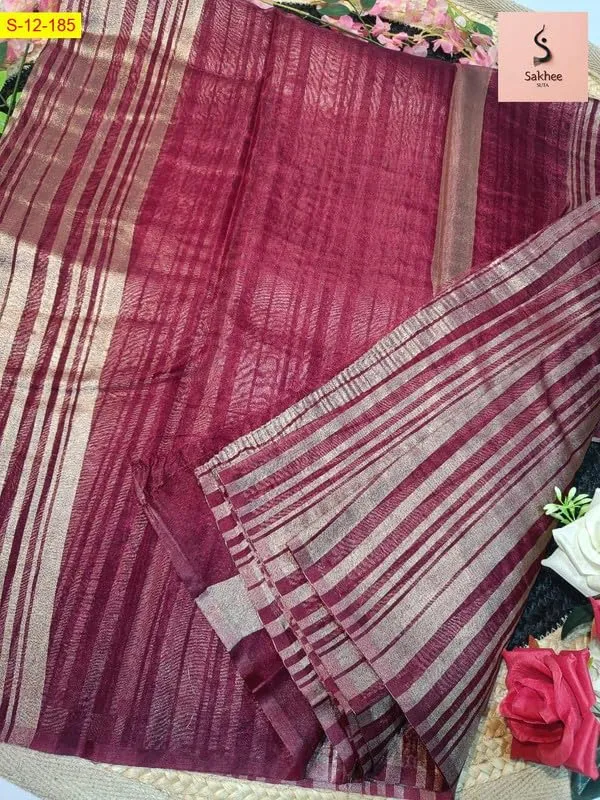 Maroon_Banarasi_Daibal_Tissue_Saree_For_Women