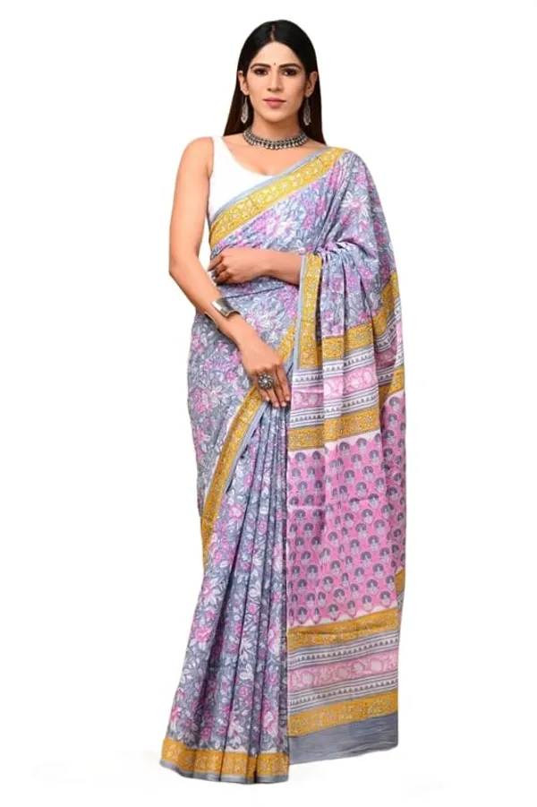Blue_&_Pink_Mulmul_Cotton_Saree_For_Women