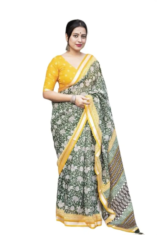 Green_Kota_Doria_Saree_For_Women