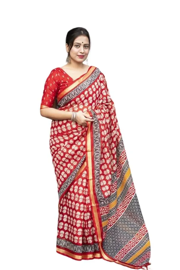 Red_Kota_Doria_Saree_For_Women