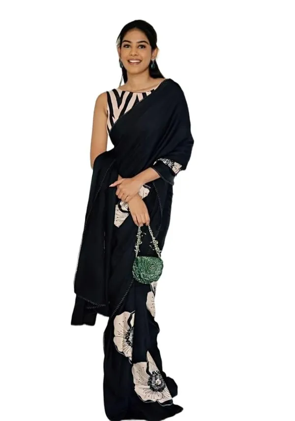 Black_Japan_Satin_Silk_Saree_For_Women