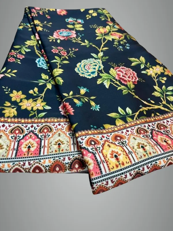 Blue_Fancy_Satin_Printed_Saree_For_Women
