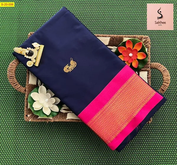 Blue_Silk_Cotton_Saree_For_Women
