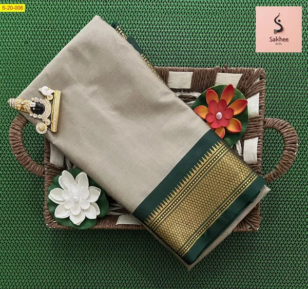 Cream_Silk_Cotton_Saree_For_Women