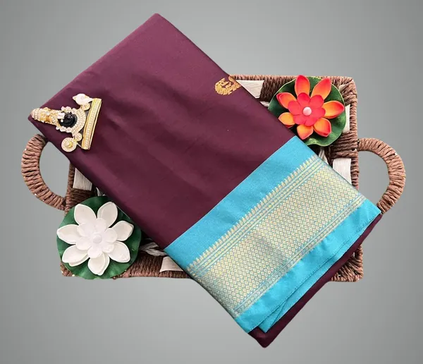 Wine_Silk_Cotton_Saree_For_Women