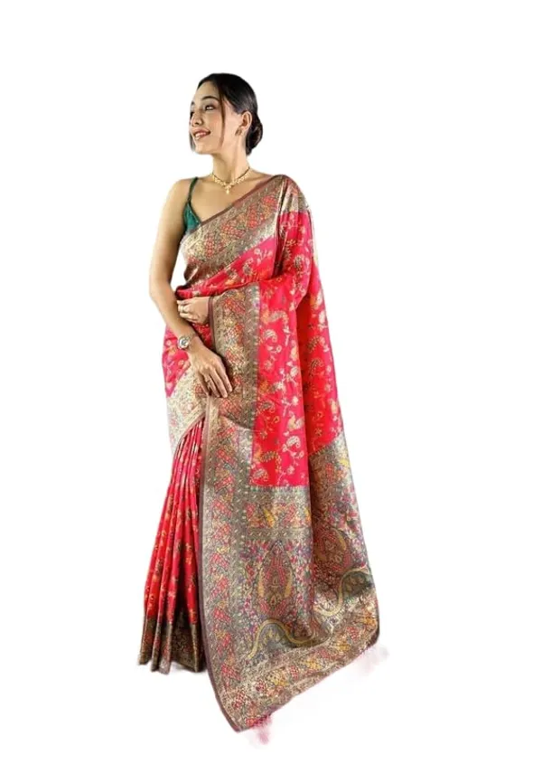 Red_Pashmina_Silk_Saree_For_Women