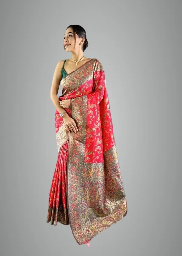 Red_Pashmina_Silk_Saree_For_Women