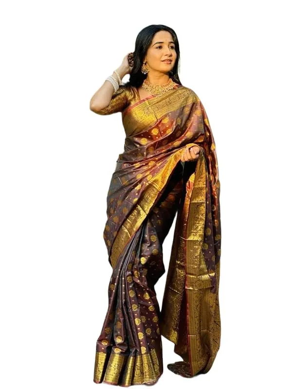 Gold_Banarasi_Soft_Silk_Saree_For_Women